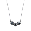 1.23 Karat Diamant Schwarz Stein Halskette