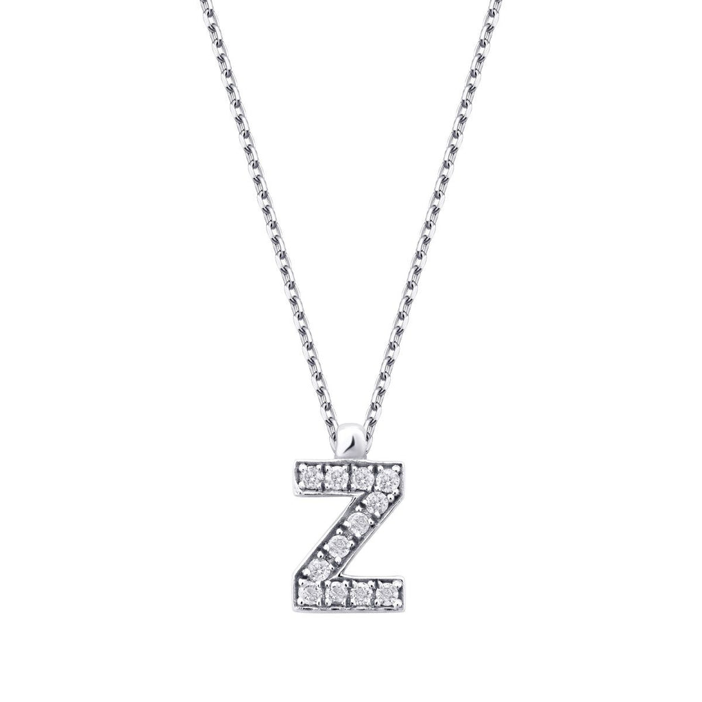 0.07 Karat Diamant Z Buchstabe Halskette