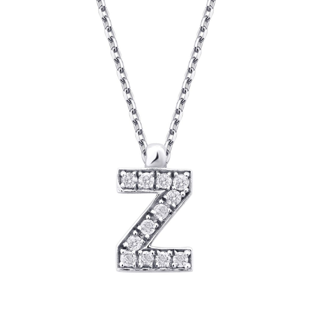 0.07 Karat Diamant Z Buchstabe Halskette
