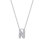 0.07 Karat Diamant N Buchstabe Halskette