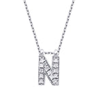 0.07 Karat Diamant N Buchstabe Halskette