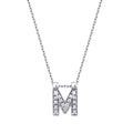 0.08 Karat Diamant M Buchstabe Halskette