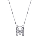 0.08 Karat Diamant M Buchstabe Halskette