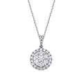 0.63 Karat Diamant Rund Stein Trend Halskette