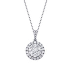 0.63 Karat Diamant Rund Stein Trend Halskette