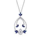 1.04 Karat Diamant Saphir Halskette