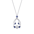 1.04 Karat Diamant Saphir Halskette