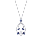 1.04 Karat Diamant Saphir Halskette
