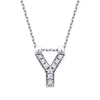 0.05 Karat Diamant Y Buchstabe Halskette