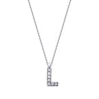 0.05 Karat Diamant L Buchstabe Halskette