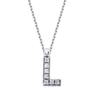 0.05 Karat Diamant L Buchstabe Halskette