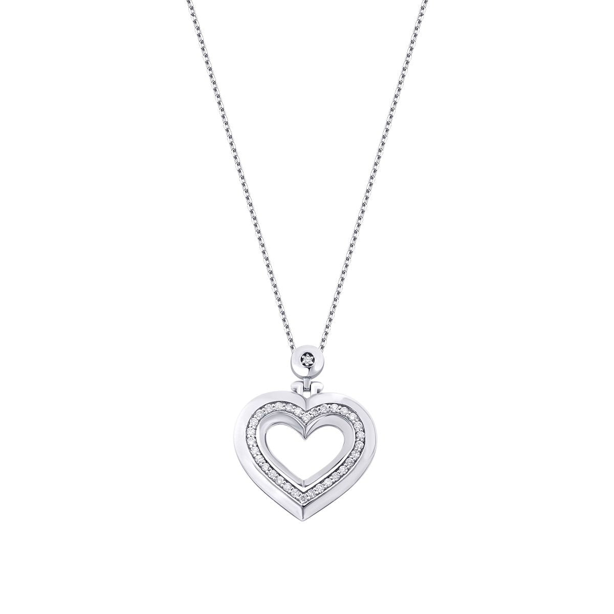0.25 ct. Diamant Rund Herz Trend Halskette