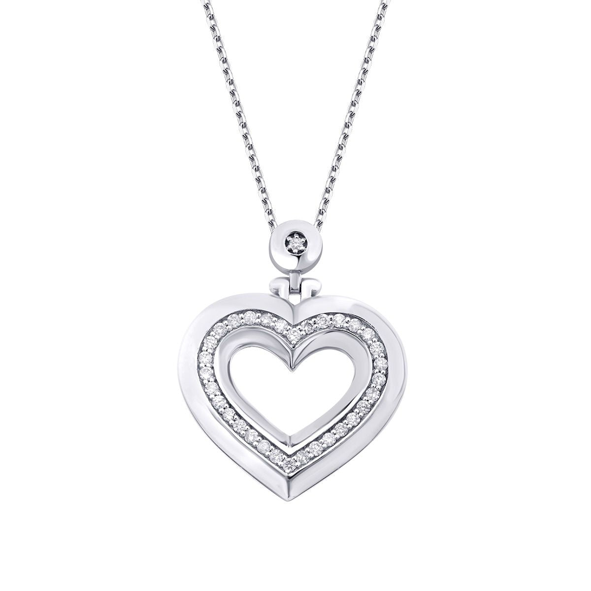 0.25 ct. Diamant Rund Herz Trend Halskette