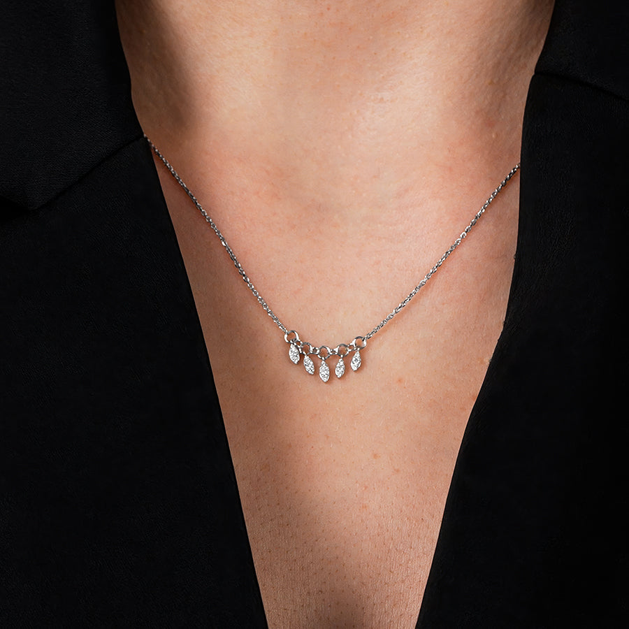 0.15 Karat Diamant Rund Trend Halskette