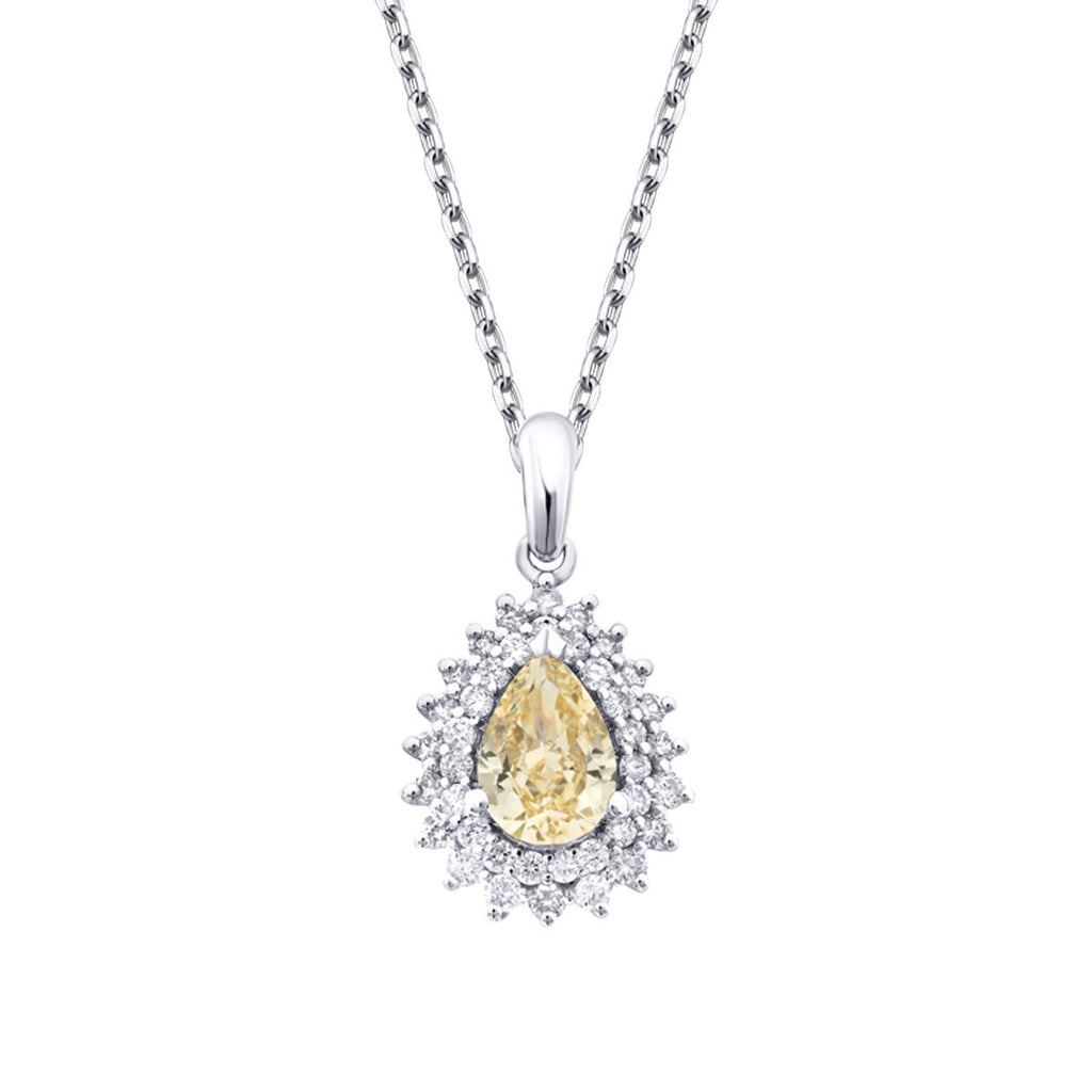 1.81 Karat Diamant Fancy Tropfen Halskette