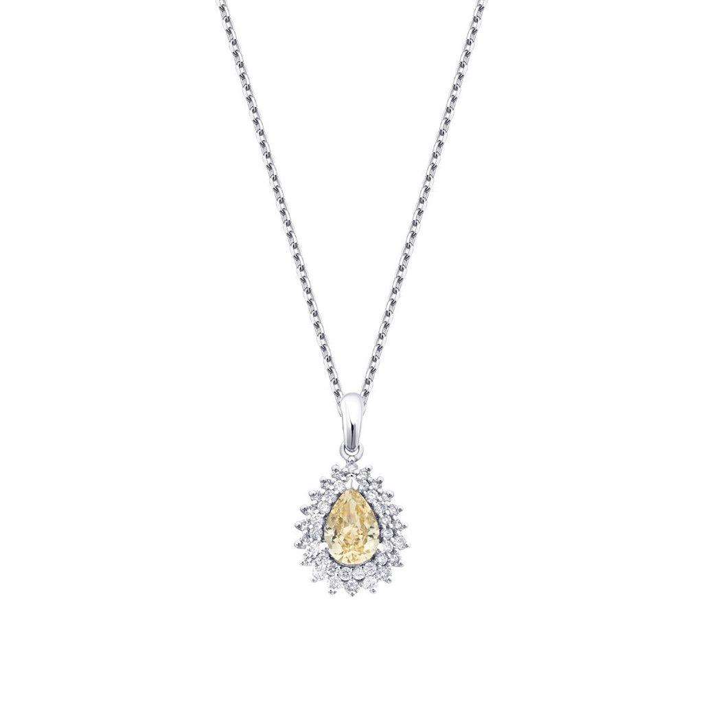 1.81 Karat Diamant Fancy Tropfen Halskette