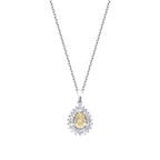 1.81 Karat Diamant Fancy Tropfen Halskette