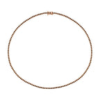 5.71 Karat Schwarz Stein Tennis Halskette