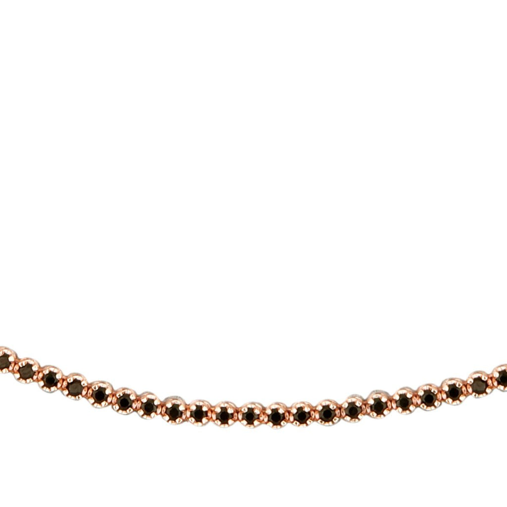 5.71 Karat Schwarz Stein Tennis Halskette