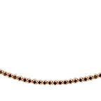 5.71 Karat Schwarz Stein Tennis Halskette