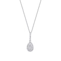 0.39 Karat Diamant Baguette Tropfen Halskette