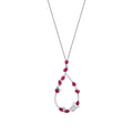 1.02 Karat Diamant Tropfen Rubin Trend Halskette