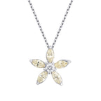0.65 Karat Diamant Marquise Fancy Blume Halskette