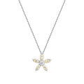 0.65 Karat Diamant Marquise Fancy Blume Halskette