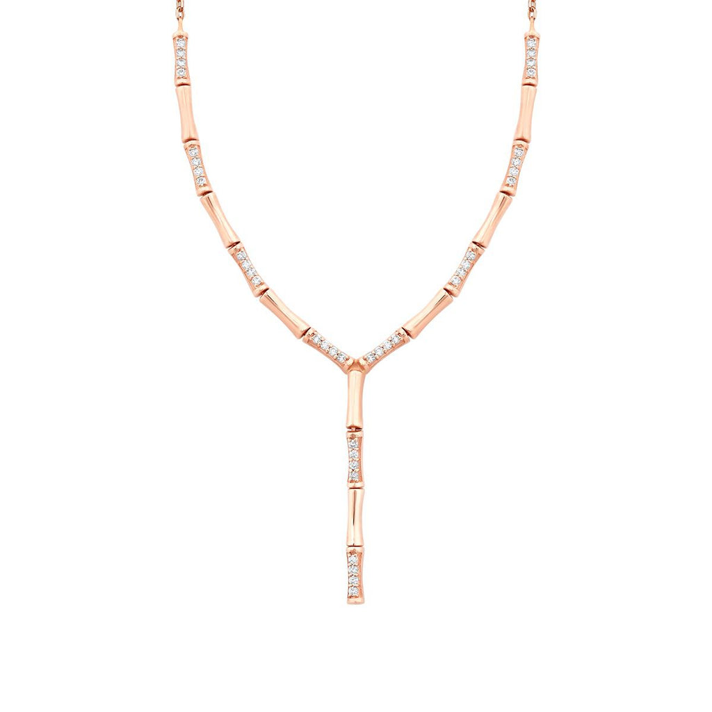0.37 Karat Diamant Lang Hängende Stein Trend Halskette