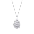 2.40 Karat Diamant Baguette Stein Tropfen Halskette