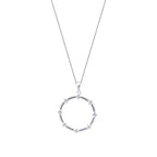0.12 Karat Diamant Stein Rund Halskette
