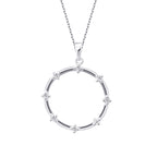 0.12 Karat Diamant Stein Rund Halskette