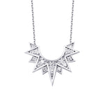 0.13 Karat Diamant Dreieck Detailreiches Trend Halskette