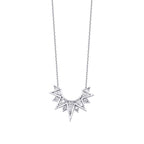 0.13 Karat Diamant Dreieck Detailreiches Trend Halskette