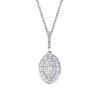 0.21 Karat Diamant Baguette Halskette