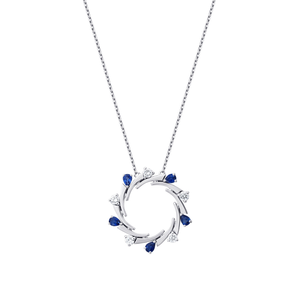 1.45 ct. Diamant Saphir Halskette 