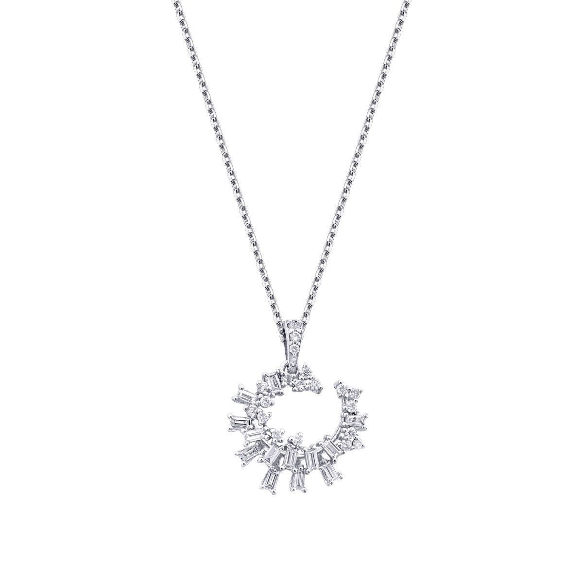 0.34 Karat Diamant Trend Baguette Halskette