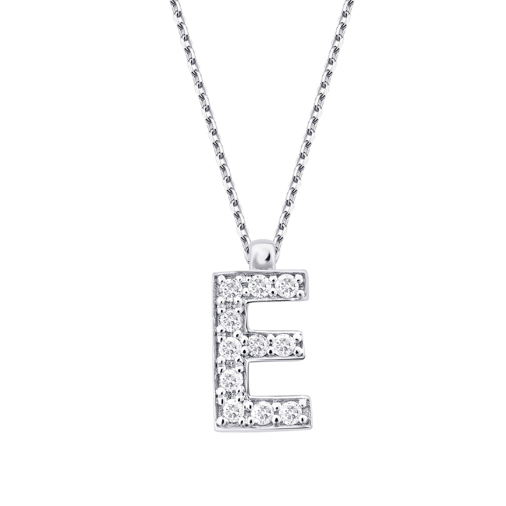0.07 Karat Diamant E Buchstaben Halskette