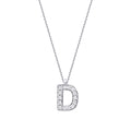 0.08 Karat Diamant D Buchstaben Halskette