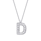 0.08 Karat Diamant D Buchstaben Halskette
