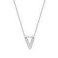 0.04 Karat Diamant V Buchstaben Halskette