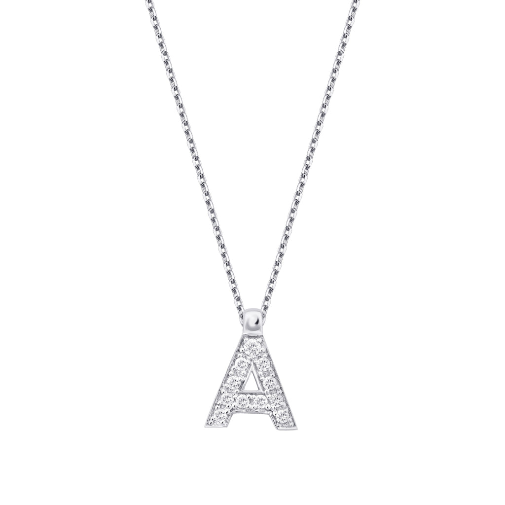 0.07 Karat Diamant A Buchstaben Halskette