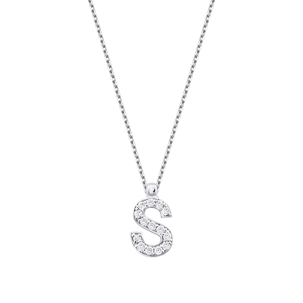 0.08 Karat Diamant S Buchstaben Halskette