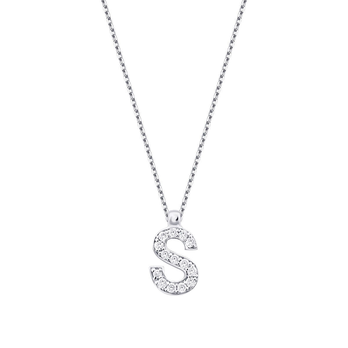 0.08 Karat Diamant S Buchstaben Halskette