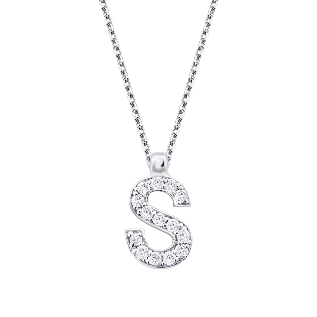 0.08 Karat Diamant S Buchstaben Halskette