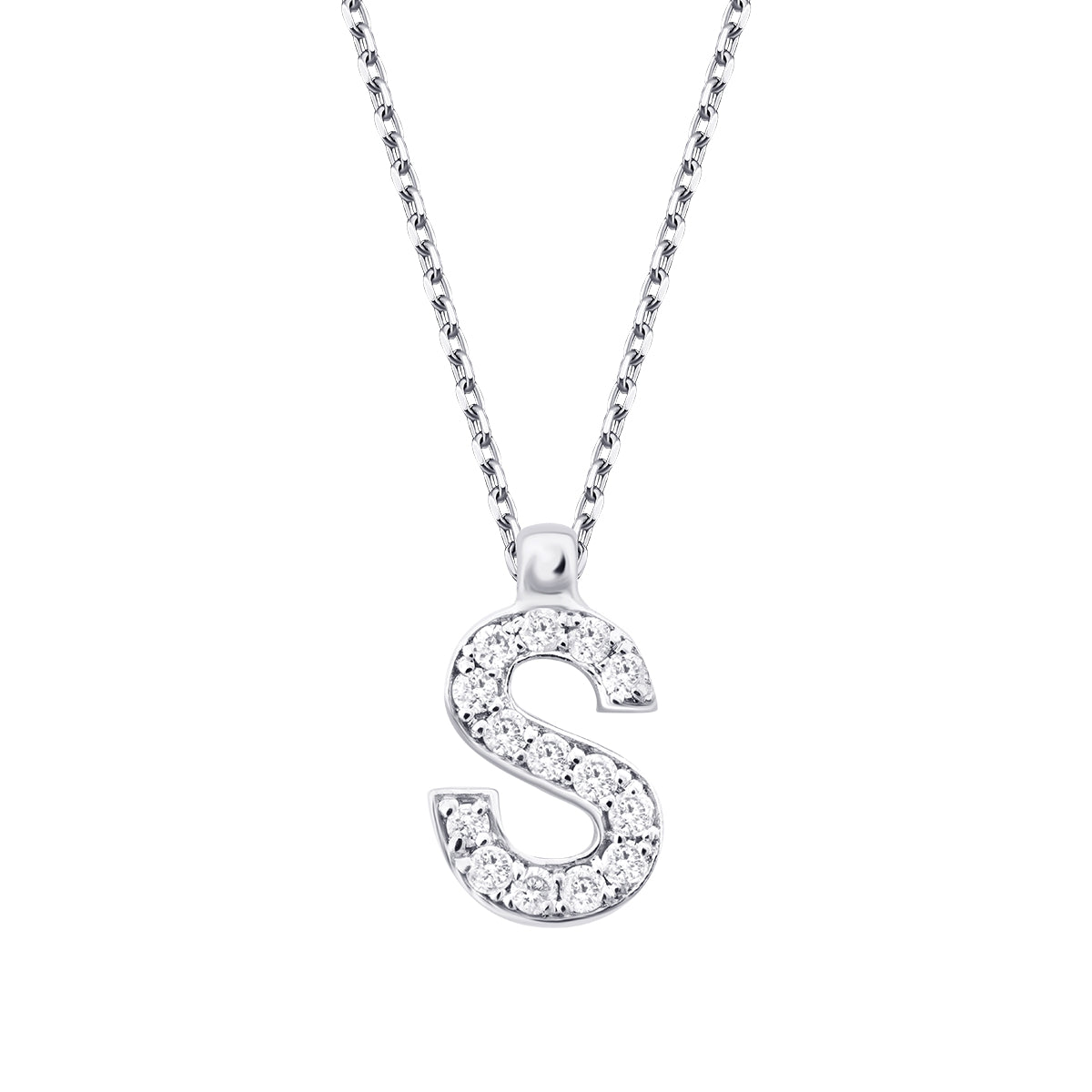 0.08 Karat Diamant S Buchstaben Halskette