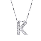 0.06 Karat Diamant K Buchstaben Halskette