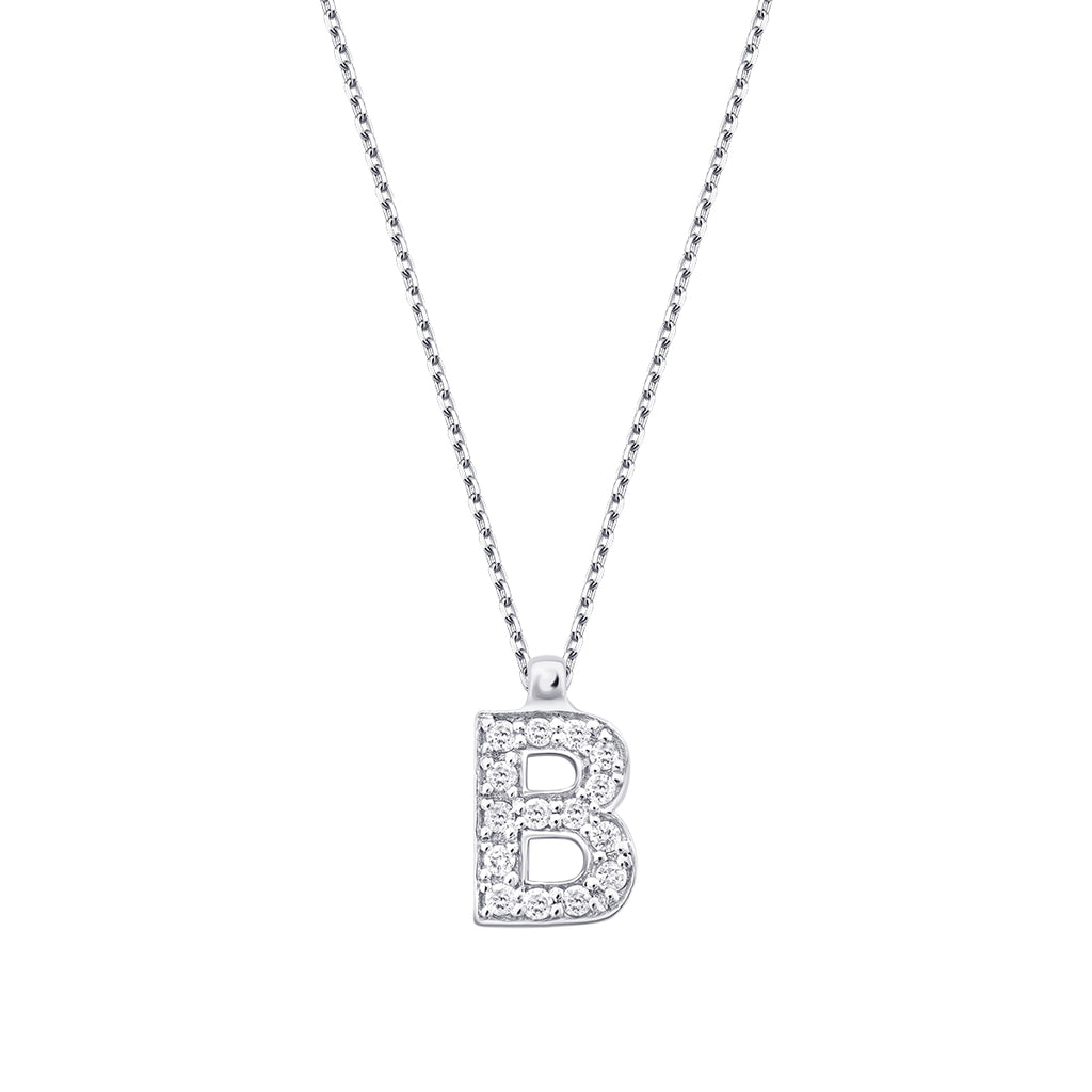 0.08 Karat Diamant B Buchstaben Halskette