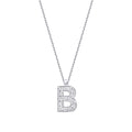 0.08 Karat Diamant B Buchstaben Halskette