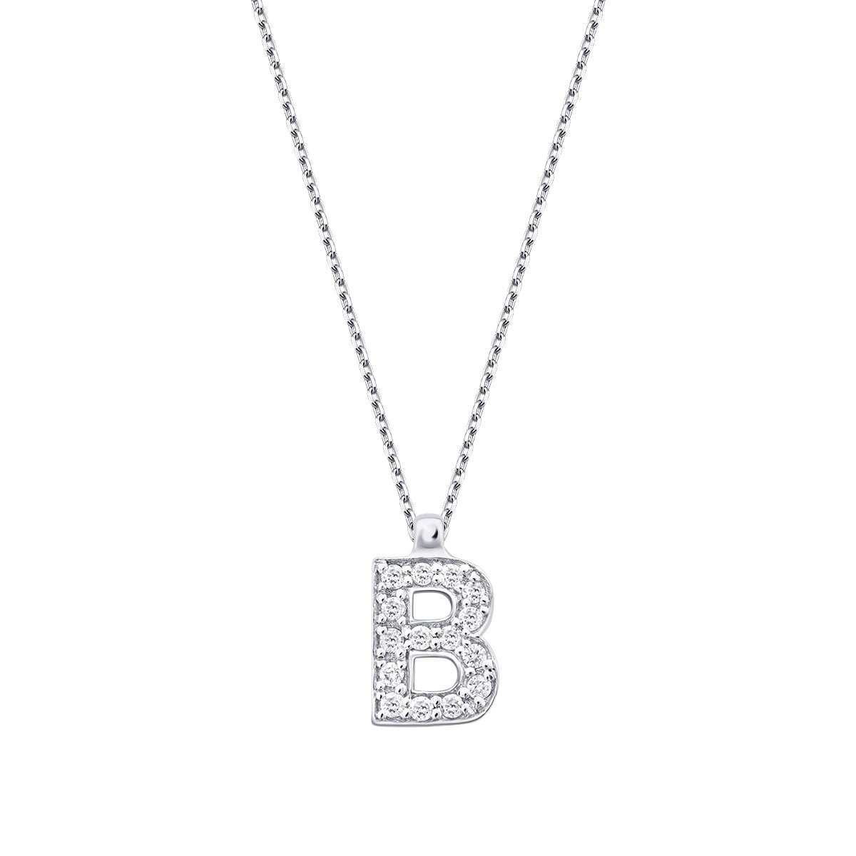 0.08 Karat Diamant B Buchstaben Halskette